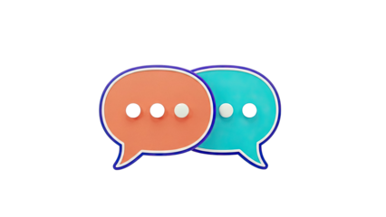 Two Speech Bubbles, Communication Icons