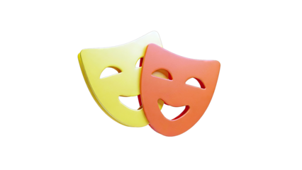 Two Theater Masks: Comedy and Tragedy
