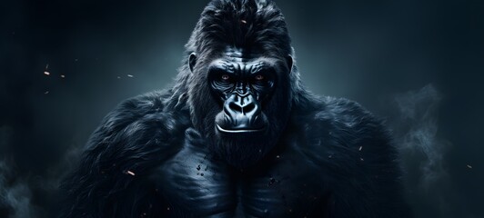 realistic photo of a glossy gorilla ,generative AI