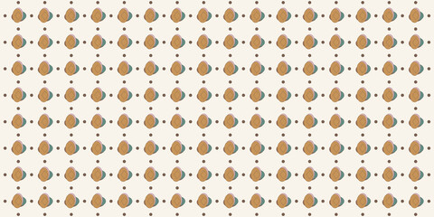 Fototapeta premium Premium Seamless Geometric Petal Pattern – Mocha Mousse Ivory Background