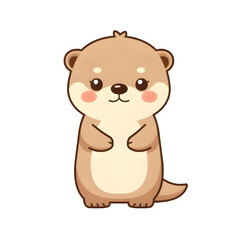 Fototapeta premium vector cute baby otter illustration
