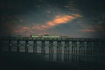 sunset at the pier