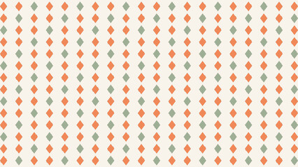 Diamond Grid Pattern &ndash; Cream Navy Coral Sage Background