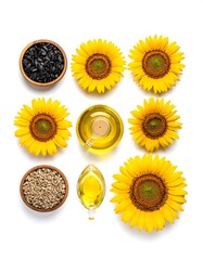 Sunflower Oil and Seeds - A Natural and Healthy Composition.