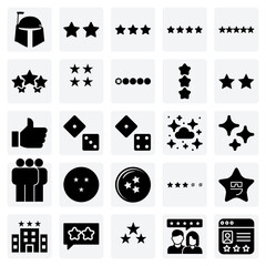Detailed Quality Evaluation Ratings &ndash; One Through Five Star Graphics For Customer Satisfaction And Service Reviews.