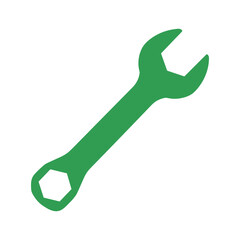 Green Wrench Vector Illustration