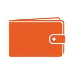 Orange Wallet Vector Icon