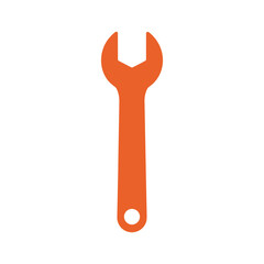 Orange Wrench Icon