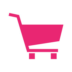 Pink Shopping Cart Icon
