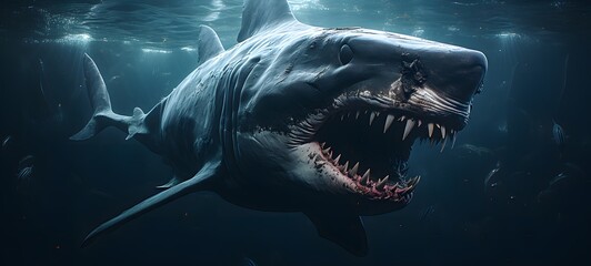 realistic photo of Basking shark ,generative AI
