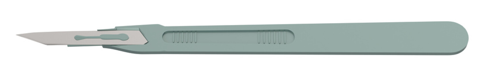 Fototapeta premium Green precision surgical cutting instrument high resolution transparent png photo