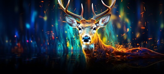 realistic photo of deer ,generative AI