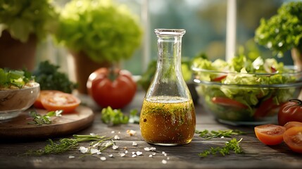 Homemade Salad Dressing with Fresh Ingredients
