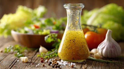 Homemade Salad Dressing with Fresh Ingredients