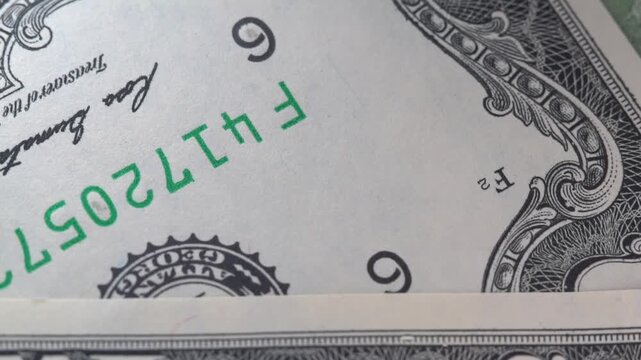 Macro Detail of Ink Bleed and Fiber Texture on American Cash