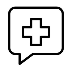 Obraz premium Medical Chat Line Icon of Telemedicine Icon Set