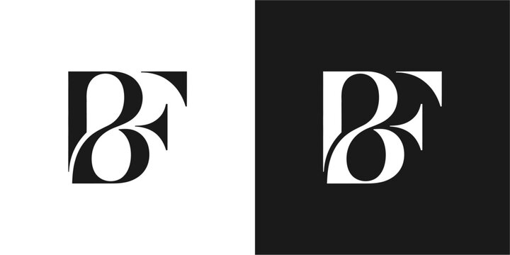 BF Initial Logo Vector Design