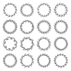 Various wreath designs and illustrations.