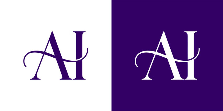 AH Initial Logo Vector Design , AH Letter Logo Design