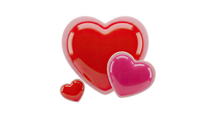 Fototapeta premium Three Glossy Hearts