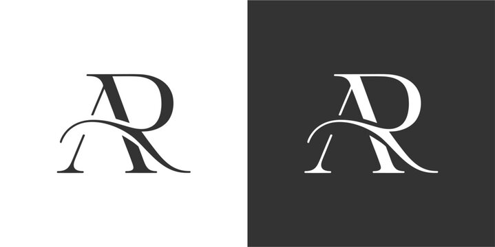 AR Initial Logo Monogram Vector Design , Letter Logo Design