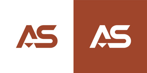 AS Initial Logo Vector Design , Letter Logo Design for Company