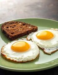 Sunny Side Up Eggs with Toast - A Classic Breakfast.