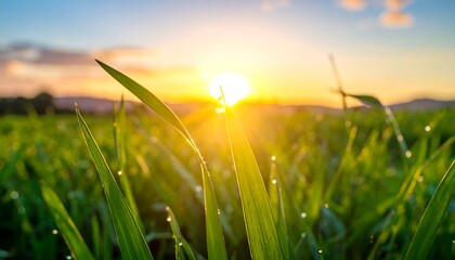 Sunrise Dewdrops - A Fresh Morning on the Meadow.