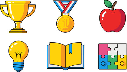 Educational Achievements and Learning Icons