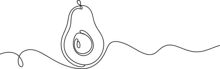 Black and white line of a pear with a spiral and a string