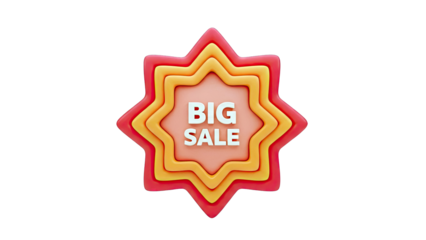 3D 'Big Sale' Starburst Badge