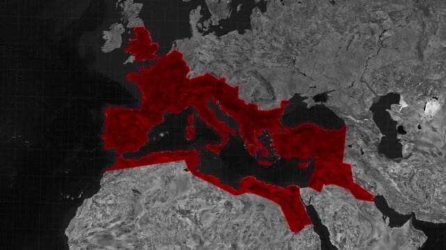 Historical Map of the Roman Empire 100 AD
