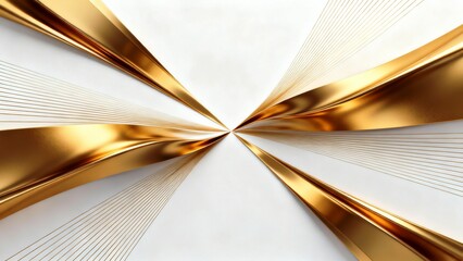 Premium abstract gold flowing lines on white background symbolizing mergers, acquisitions, and capital movement for corporate finance visuals