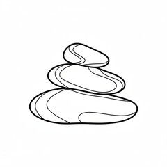 Smooth Balanced Stones Stacked Symbolizing Peace and Natural Harmony in Meditation