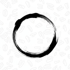 Zen Enso Circle Hand-Drawn Brushstroke Symbolizing Balance Serenity and Imperfection