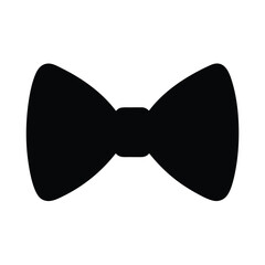 Bow Tie Silhouette Icon Vector Illustration