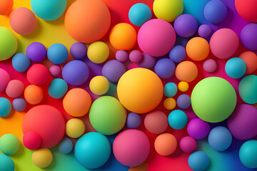 Rainbow Matte Spheres 3 Dynamic floating matte spheres in rainbow colours