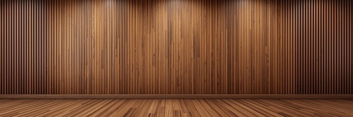 empty room with wooden wall