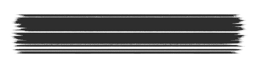 Long Black Grunge Paint Brush Stroke Vector Header