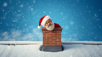 santa claus in the snow