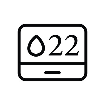 Minimalist digital counter display icon showing the number 022, representing timer, counter, queue number, digital display, or measurement interface