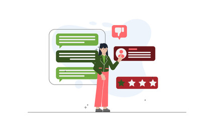 Digital PR Team Managing an Online Reputation Crisis. Flat Vector Illustration