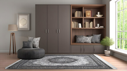 A Spiritual Moment Reflects Inner Peace During Home Prayer