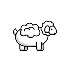Obraz premium Simple Sheep Icon Illustration