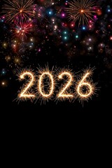 Happy New Year 2026 Sparkler Celebration