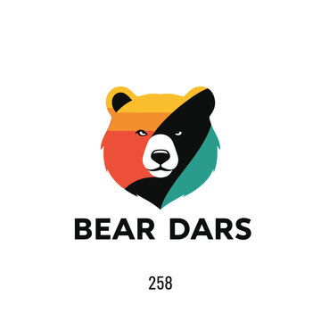 Colorful bear logo design with the words Bear Dars and the number 258 below.