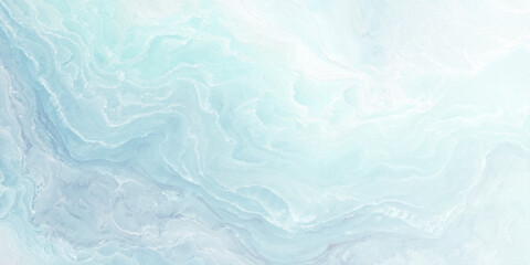 Obraz premium A swirling abstract background of pale blue and white resembling marble or flowing water textures