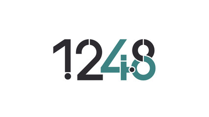 Creative numerical logo design with a modern and unique aesthetic for branding.