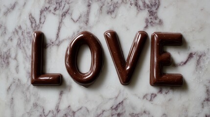 Chocolate with word LOVE
