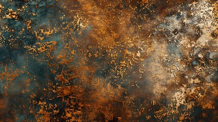 Abstract background featuring a blend of gold and blue tones with textured surface details throughout